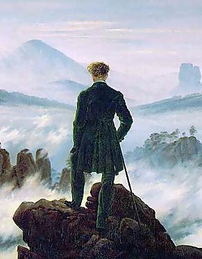 Caspar David Friedrich, Wanderer Above the Mist, 1818 (detail)